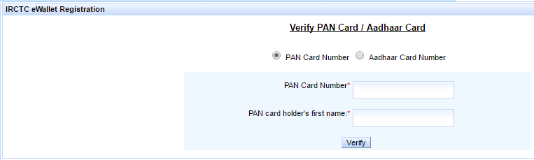 verify PAN or Aadhaar