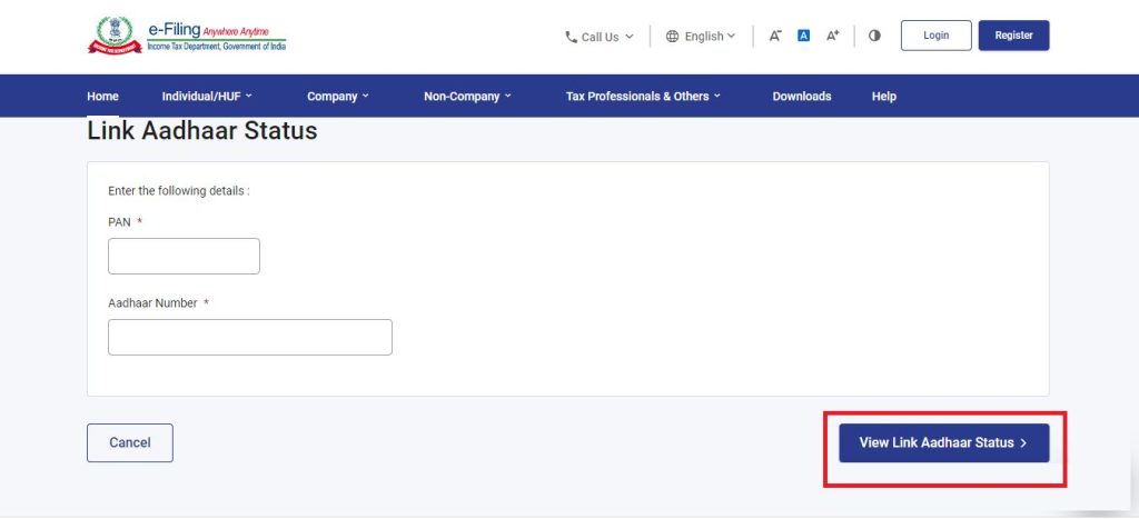 How to Check PAN Aadhaar Link Status