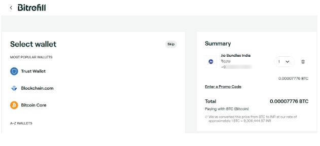 Bitrefill Complete Payment Bitrefill Complete Payment
